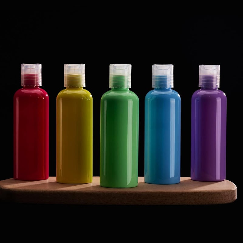 owlyee Travel Bottles for Toiletries 3.4 oz - Travel Size Containers for Shampoo Plastic - Small Empty Lotion Squeeze Bottle for Liquid TSA Approved - Leak Proof Mini Conditioner Refillable 5Color 100ml - Image 4